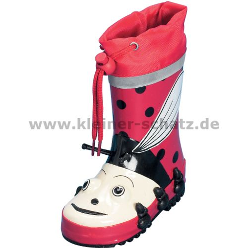 Playshoes Kinder Gummistiefel Marienk&auml;fer Gr&ouml;&szlig;e 34/35